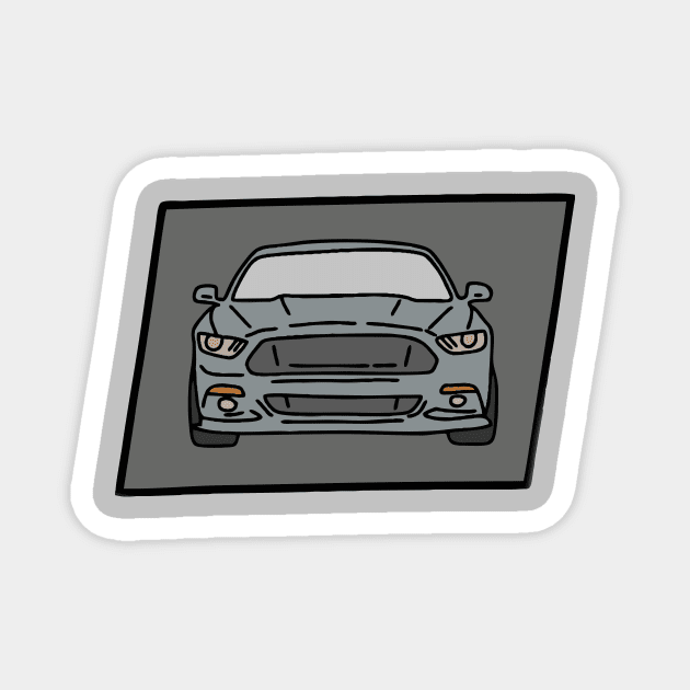 modern muscle car Magnet by fokaction