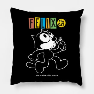 Felix The Cat Retro Faded Design Pillow