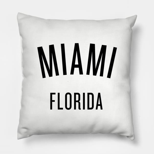 Miami, Florida Pillow by whereabouts