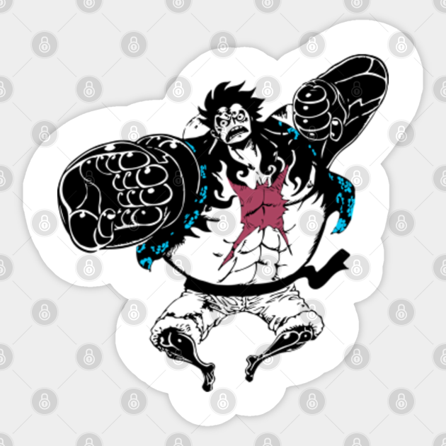 Luffy Gear 4 (Pound Man) - Dressrosa - Sticker | TeePublic AU