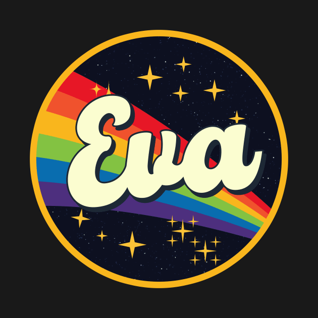 Eva // Rainbow In Space Vintage Style by LMW Art