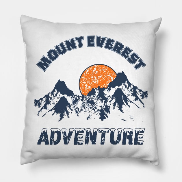 Mount Everest Adventure Pillow by VISUALUV