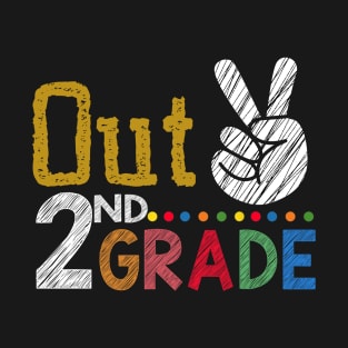 Peace Out 2nd Grade - Last Day of School Second Grade Grad T-Shirt