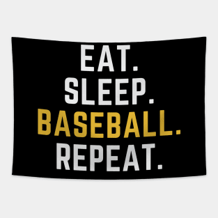 Eat Sleep Baseball Repeat Funny Baseball Player Tapestry