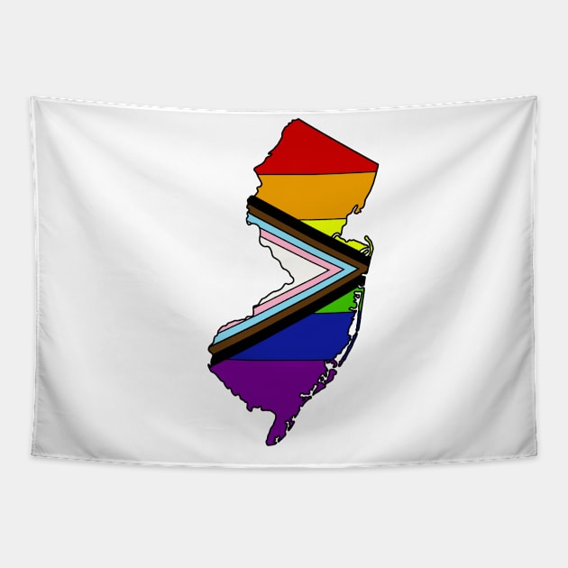 Progress pride flag - New Jersey Tapestry by TheUndeadDesign