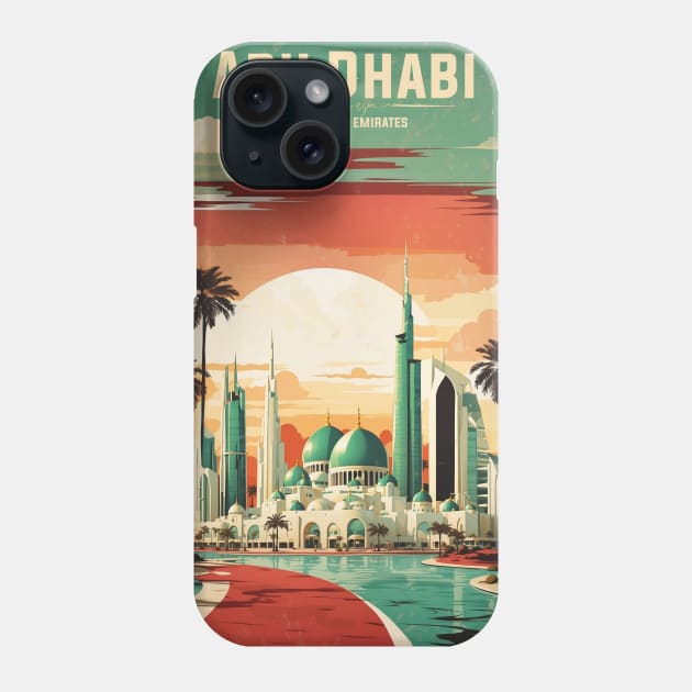 Abu Dhabi United Arab Emirates Vintage Travel Tourism Phone Case by TravelersGems