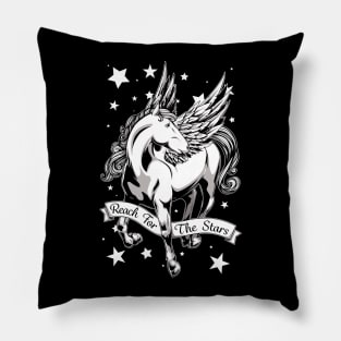 Reach for the Stars - B&W Pillow