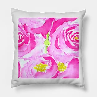 Roses watercolor Pillow