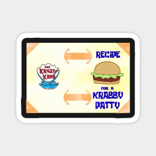 Recipe for a Krabby Patty Journal Magnet