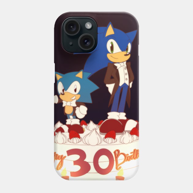 Sonic 30 th aniversary by idolnya Phone Case by idolnya