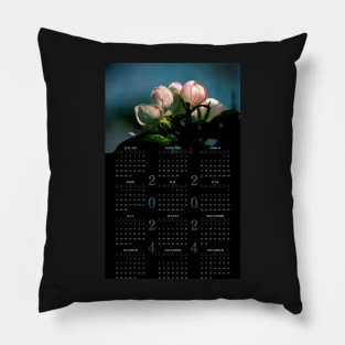 Apple Tree Flower Buds • 2024 Year-at-a-glance Calendar Pillow