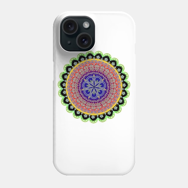 Mandala Geometry Fractal Sacred Yoga Art Mantra Good Vibe Phone Case by twizzler3b