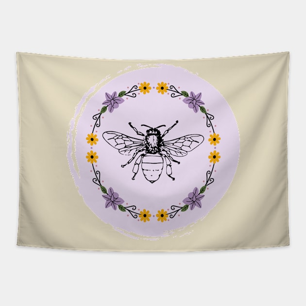 Pastel Bee Tapestry by Flair of Flame