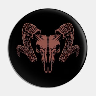 scary goat head Pin