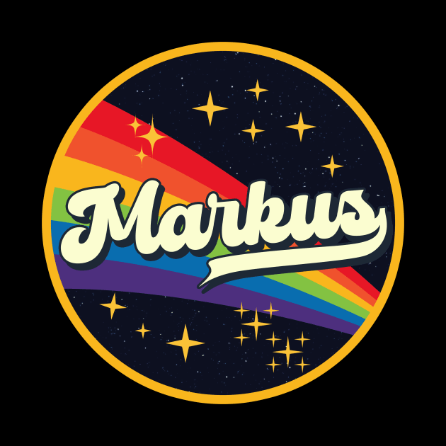 Markus // Rainbow In Space Vintage Style by LMW Art