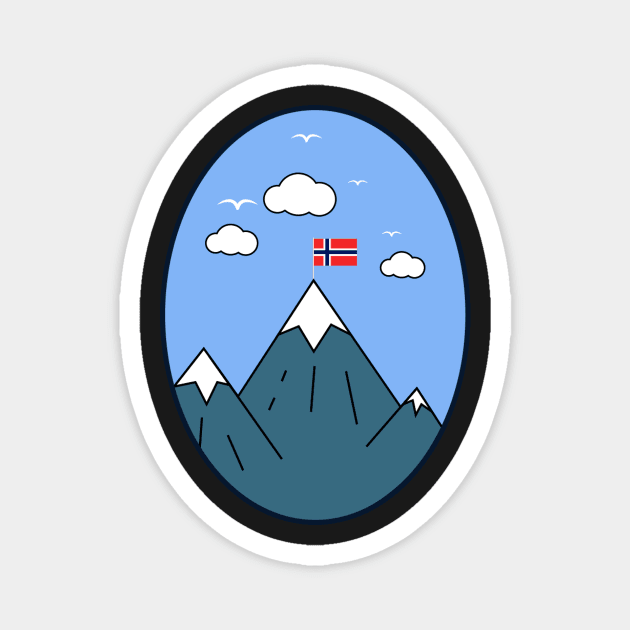 Norwegian Flag Sticker, for Norway lovers, Norway Magnet by norwayraw