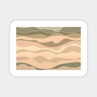 Desert hills, silhouettes of deserted rounded sand dunes Magnet