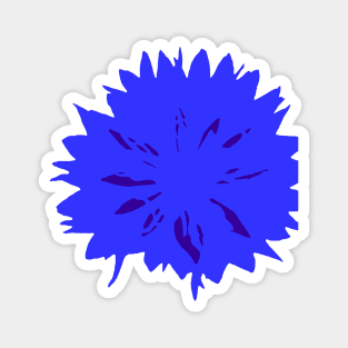 Cornflower Royal Blue Flower Abstract Magnet