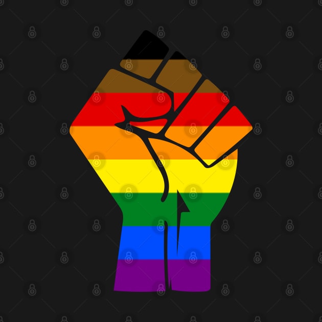 Black Lives Matter Fist LGBT People of Color Pride Plag by aaallsmiles