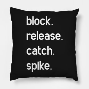 block release catch spike Pillow