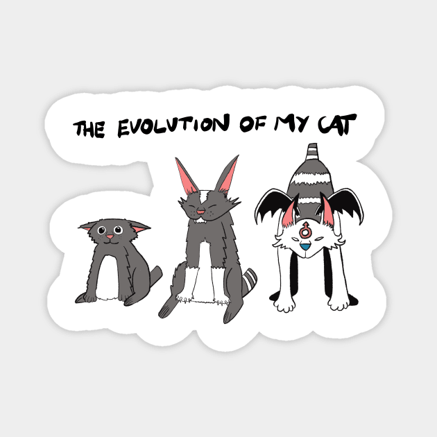 Evolution of my cat. Magnet by CarlComics