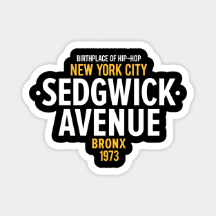 New York Bronx - Sedgwick Bronx Schriftzug - Bronx Hip Hop - Sedgwick Avenue NY Magnet