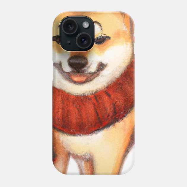 Cute Shiba Inu Drawing Phone Case by Play Zoo