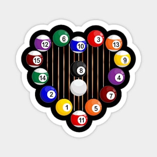 Billiard Heart Billiards Player Magnet