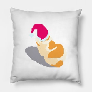 Funny Cat Meme Pixel art Christmas Pillow