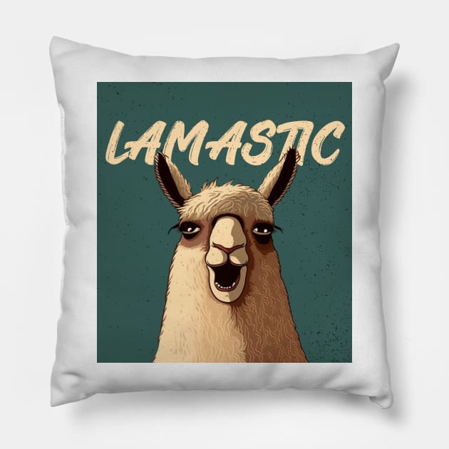Lamastic alpaca Pillow by Sher-ri