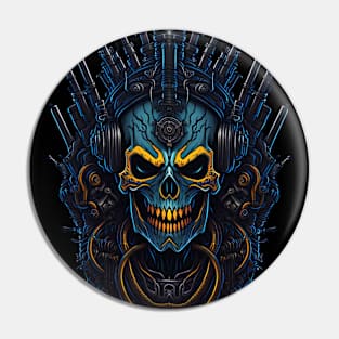 Cyborg Heads Pin