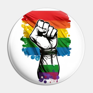 Love is Love - Pride Hand T-Shirt Design #1 (for white Background) Pin