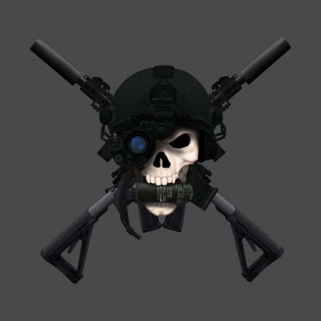 Skull & rifles by 752 Designs