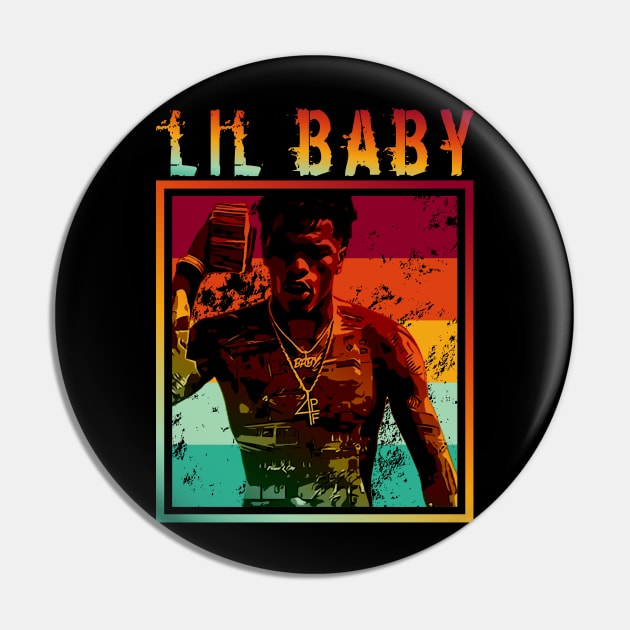 Lil baby || Retro poster || Rapper Pin by Aloenalone