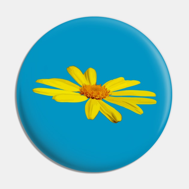 Floating Butterfly Marguerite Daisy Pin by taiche