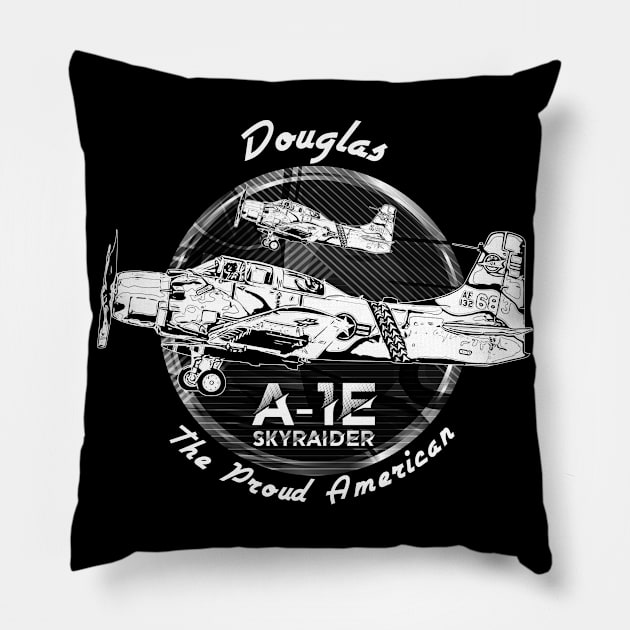 Douglas A-1 Skyraider Pillow by aeroloversclothing