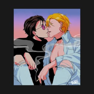 Ash and Eiji in the 80s T-Shirt