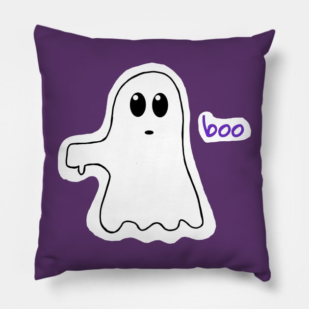 Negative Ghost Pillow by Underbite Boutique