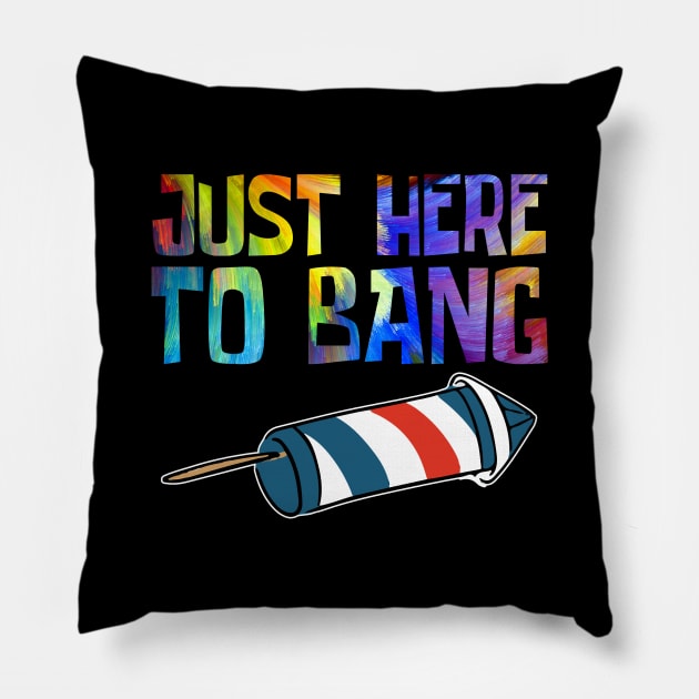 Just Here to Bang Pillow by CF.LAB.DESIGN