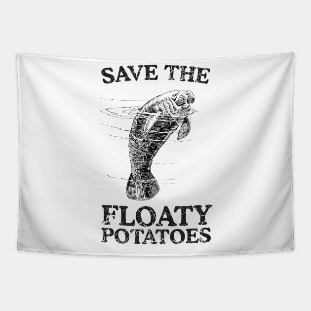 Save the floaty potatoes Tapestry by Blister