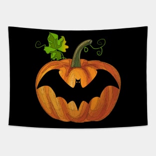 Bat in pumpkin Tapestry