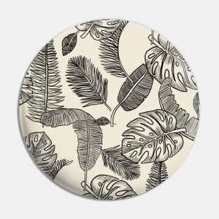 Tropical Drawing Pattern Tapestry Pin