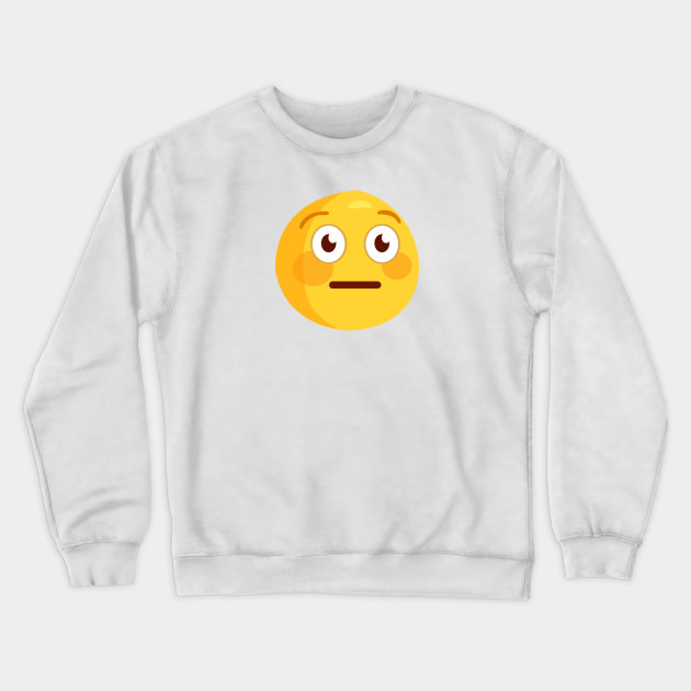 omg smiley face emoji emoji crewneck sweatshirt teepublic teepublic