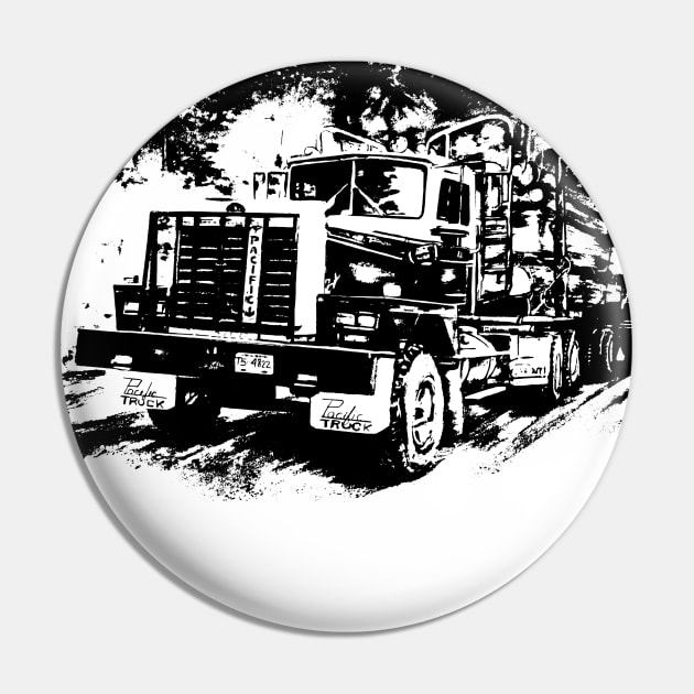 Logging Truck Pin by AuburnQuailart