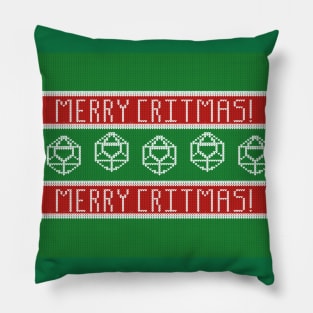 Merry Critmas | D&D Christmas Jumper Pillow