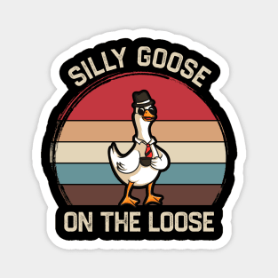 Silly Goose on The Loose Retro Magnet