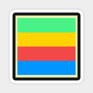 abstract retro stripe pattern Magnet