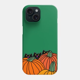 Three Cute Cats Three Pumpkins Phone Case