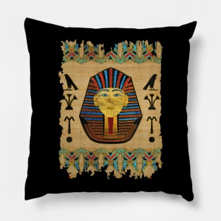 Egyptian pharaoh  Ornament on papyrus Pillow