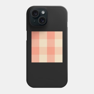 Peach and Cream Gingham Check Pattern | Cottage Core Prairie Style Phone Case